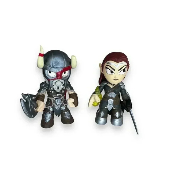 Set 2 Funko Fantasy Adventure Mini Mystery  Figures  Warrior Assassin High Elf - Picture 1 of 5